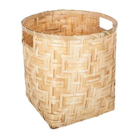 Lot de 3 paniers deco bambou naturel Atmosphera