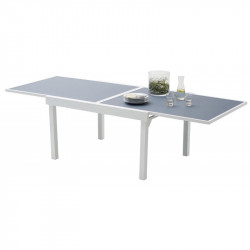 Table de jardin Modulo T 6/10 Full Verre Blanc