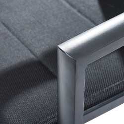 Fauteuil Modulo structure aluminium coloris Noir