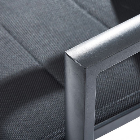 Fauteuil Modulo structure aluminium coloris Noir