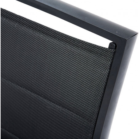 Fauteuil Modulo structure aluminium coloris Noir