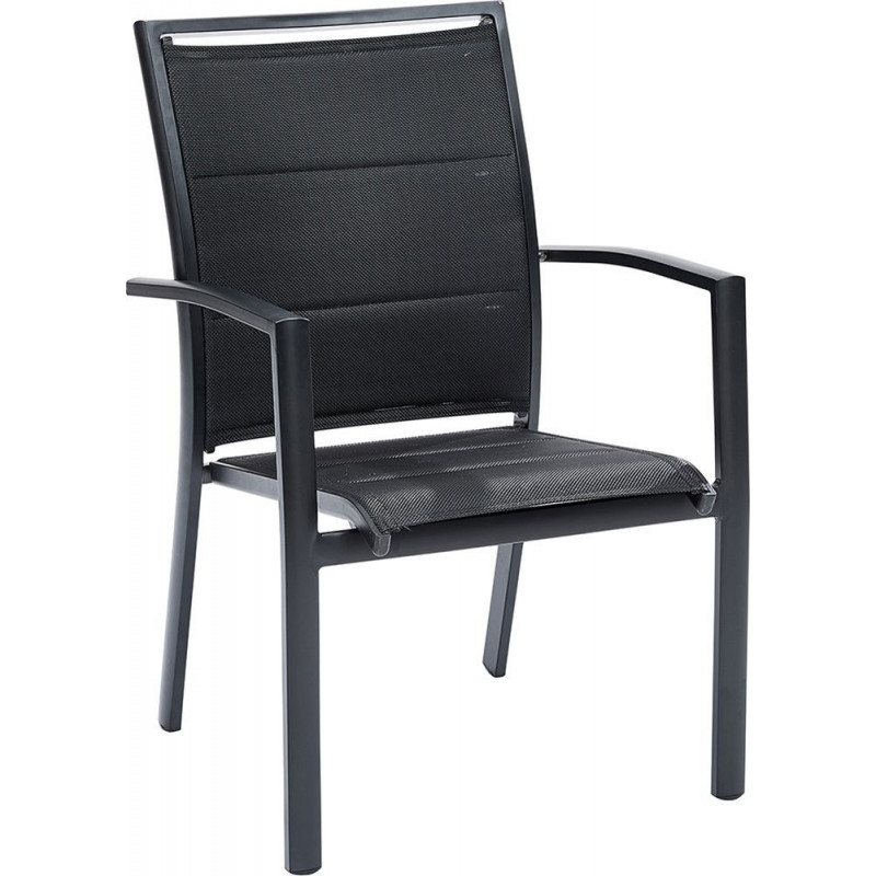 Fauteuil Modulo structure aluminium coloris Noir