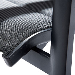 Fauteuil Modulo structure aluminium coloris Noir