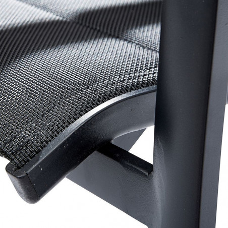 Fauteuil Modulo structure aluminium coloris Noir