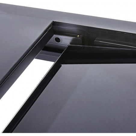 Table de jardin Modulo T 6/10 Full Verre Noir