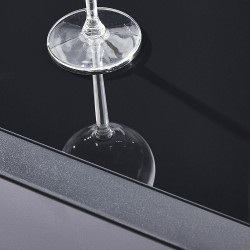 Table de jardin Modulo T 6/10 Full Verre Noir