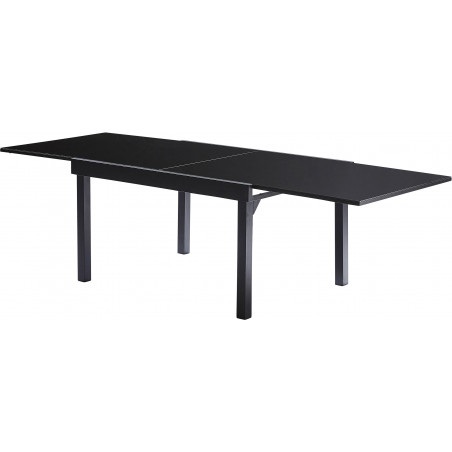 Table de jardin Modulo T 6/10 Full Verre Noir