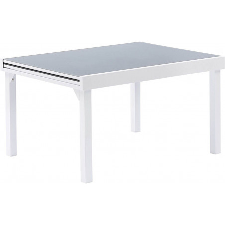Table de jardin Modulo T 6/10 Full Verre Blanc