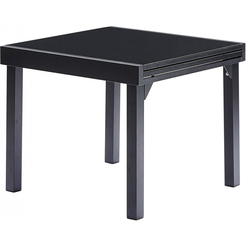 Table de jardin Modulo T 4 / 8 Full Verre Noir