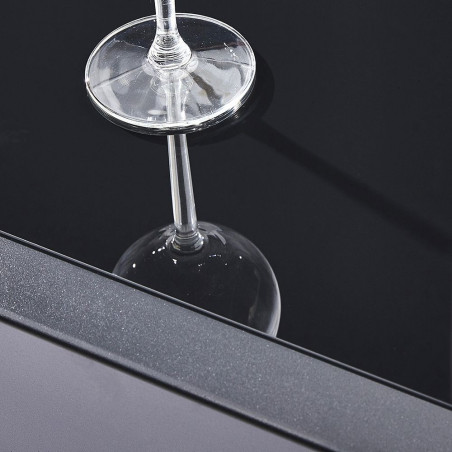 Table de jardin Modulo T 4 / 8 Full Verre Noir
