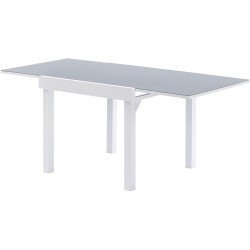 Table de jardin Modulo T 4 / 8 Full Verre Blanc