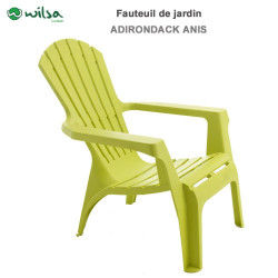 1 Fauteuil Adirondack résine polypropylène Wilsa Garden Anis