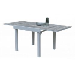 Table de jardin ModuloWood T 4 / 8 Verre Déco Bois Blanc Wilsa Garden