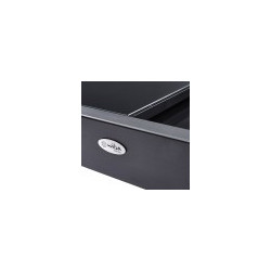 Table de jardin Modulo T 8/12 Full Verre Noir