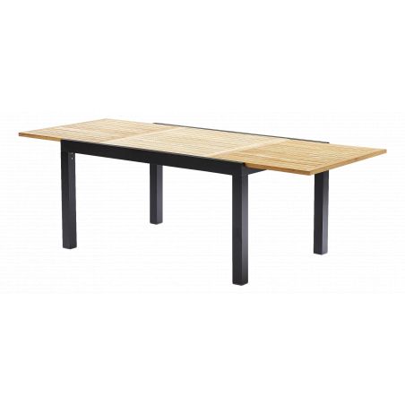 Table de jardin Bali T 6 / 10 Teck Noir Wilsa Garden