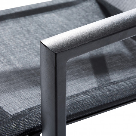 Fauteuil Bali/Star structure aluminium coloris Noir Wilsa Garden