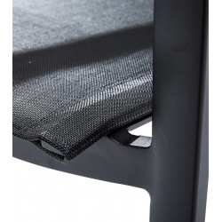 Fauteuil Bali/Star structure aluminium coloris Noir Wilsa Garden