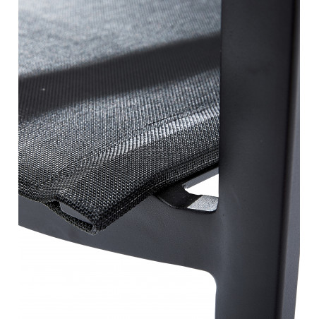 Fauteuil Bali/Star structure aluminium coloris Noir Wilsa Garden