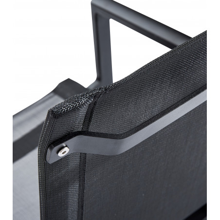 Fauteuil Bali/Star structure aluminium coloris Noir Wilsa Garden