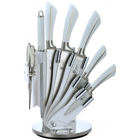 Ensemble couteaux 7 pièces + Support pliant et pivotant à 360° Royalty Line