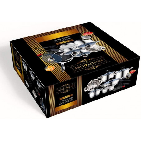 Batterie de Cuisine 16 pièces en Acier Inoxydable de Première Qualité Royalty Line