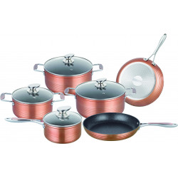 Batterie de Cuisine 10 pièces avec revêtement intérieur antiadhésif de Première Qualité Royalty Line