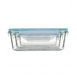 Lot de 3 boites en verre "Clipeat" Secret de Gourmet