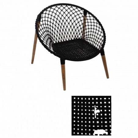 Fauteuil Fil pieds en bois de manguiers Atmosphera