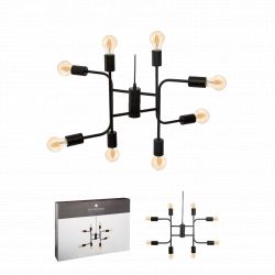 Suspension métal "Cantor" 8 ampoules / Diamètre 59 cm Atmosphera