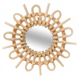 Lot de 3 miroirs Soleil en rotin Diamètre 28 cm Atmosphera