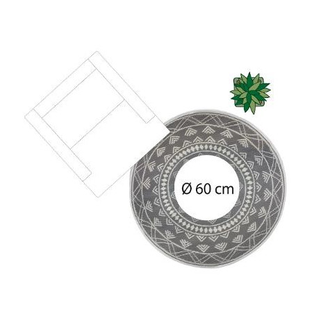 Tapis d'extérieur rond 150 cm Atmosphera