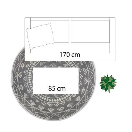 Tapis d'extérieur rond 150 cm Atmosphera