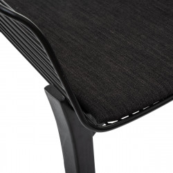 Fauteuil Fil Noir pieds bois « Alby » Atmosphera