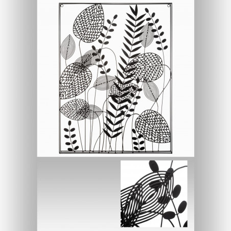 Déco murale Feuilles en métal 61 x 80 cm Atmosphera