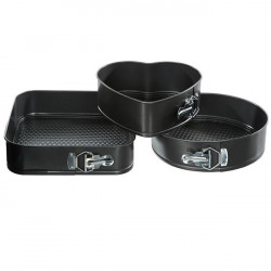 Lot de 3 moules démontables - Fond amovible Secret de Gourmet