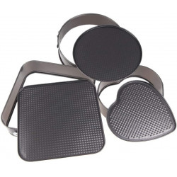 Lot de 3 moules démontables - Fond amovible Secret de Gourmet