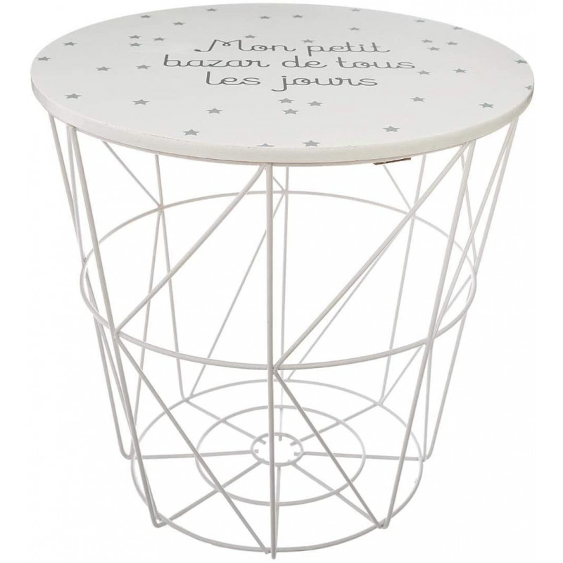 Table de rangement Kumi pour chambre d'enfant Atmosphera Blanc