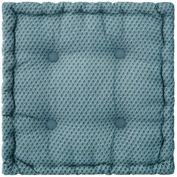 Coussin de sol "Otto"  Bleu canard 40 x 40 x 8 cm Atmosphéra