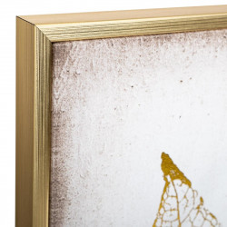 Toile imprimée cadre Feuilles Dorées 58 x 58 cm Atmosphera