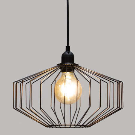 Suspension "Azur" Noire en métal D30 Atmosphera