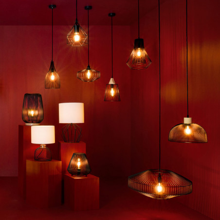 Suspension filaire "Vilas" en métal noir Atmosphera