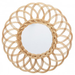 Miroir fleur doré en rotin 50 cm Atmosphera