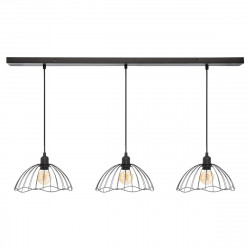 Suspension filaire 3 ampoules "Galt" noir en métal Atmosphera