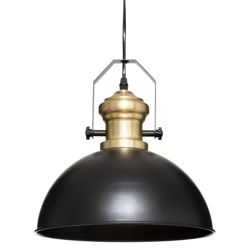 Suspension "Flower" noir et dorée en métal Atmosphera