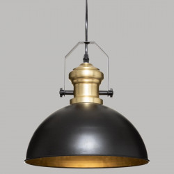 Suspension "Flower" noir et dorée en métal Atmosphera