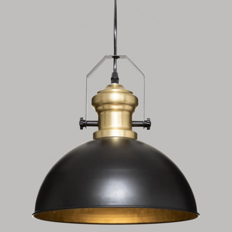 Suspension "Flower" noir et dorée en métal Atmosphera
