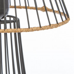 Lampe "Sisal" filaire en métal & en rotin H38,5 d'Atmosphera
