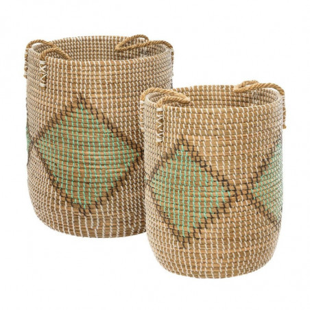 Lot de 2 paniers Seagrass PVC  Atmosphera