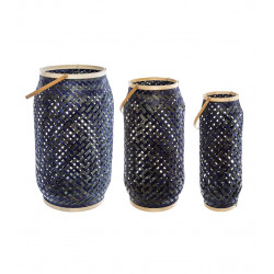 Lot de 3 lanternes bambou "Cross" Atmosphera
