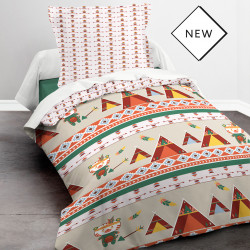 Parure de couette 140 x 200 "Little Tipi" 100% Coton / 57 Fils/cm2